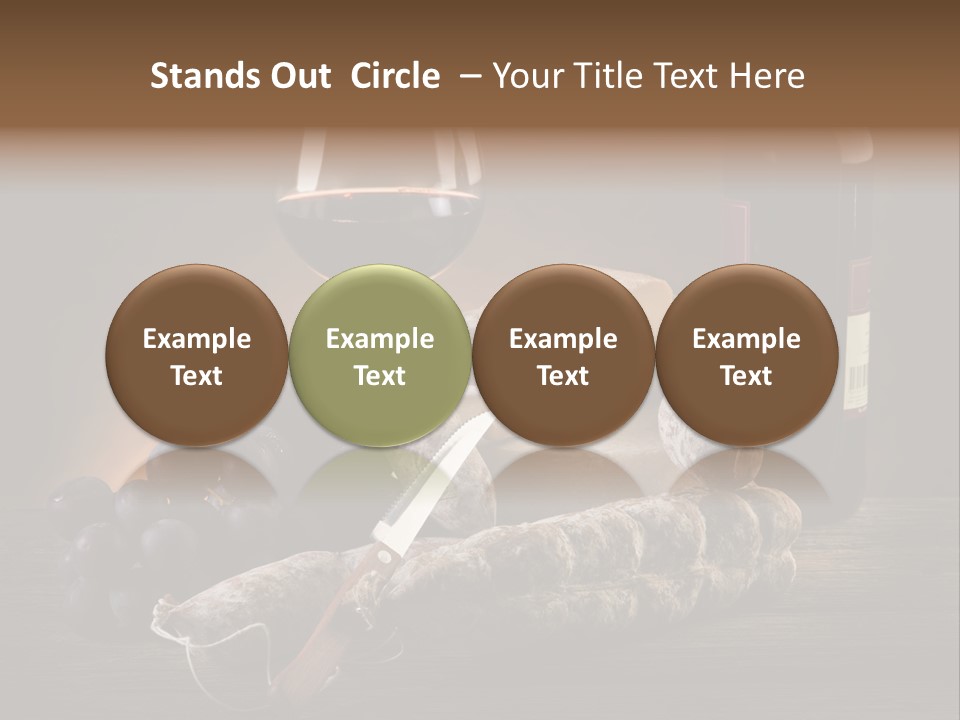 Cut Hard Sausage PowerPoint Template