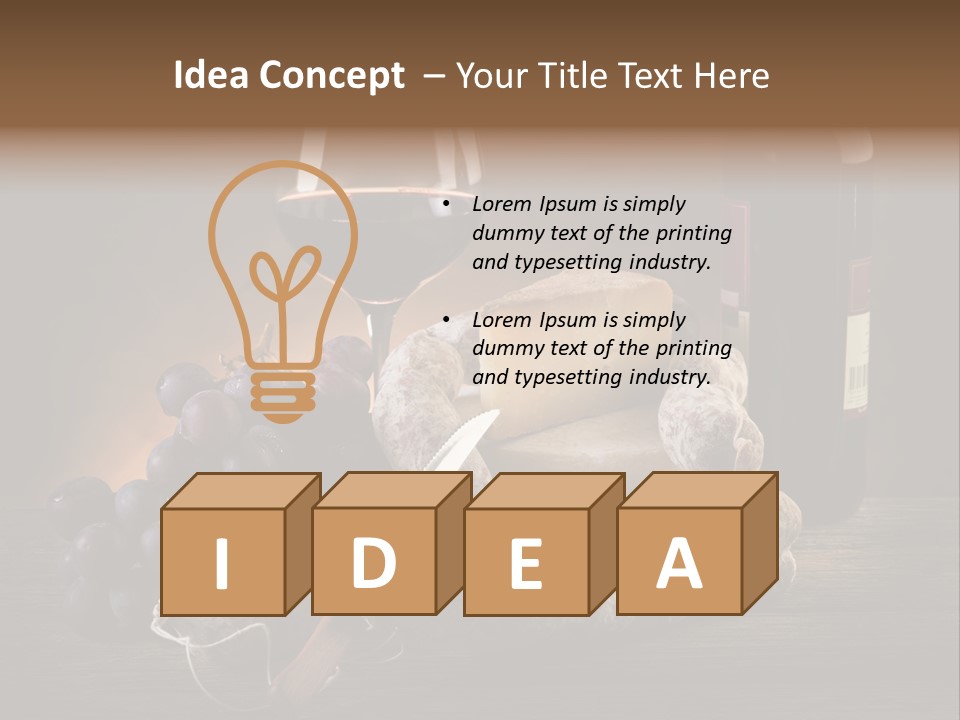 Cut Hard Sausage PowerPoint Template