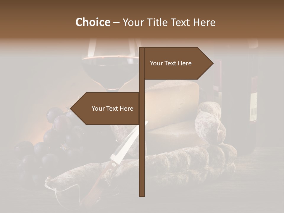 Cut Hard Sausage PowerPoint Template