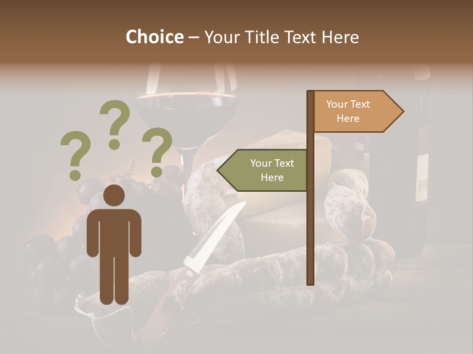 Cut Hard Sausage PowerPoint Template