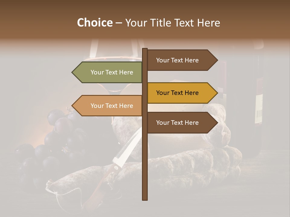 Cut Hard Sausage PowerPoint Template