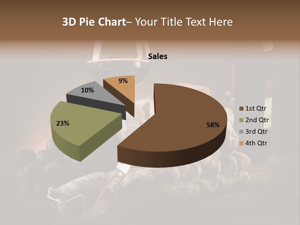 Cut Hard Sausage PowerPoint Template