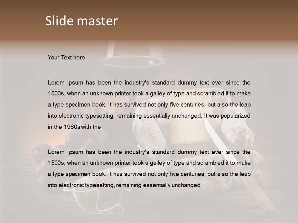 Parmesan Delicatessen Gourmet PowerPoint Template