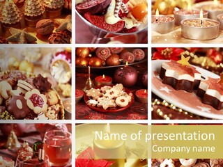 Golden Holiday Event PowerPoint Template