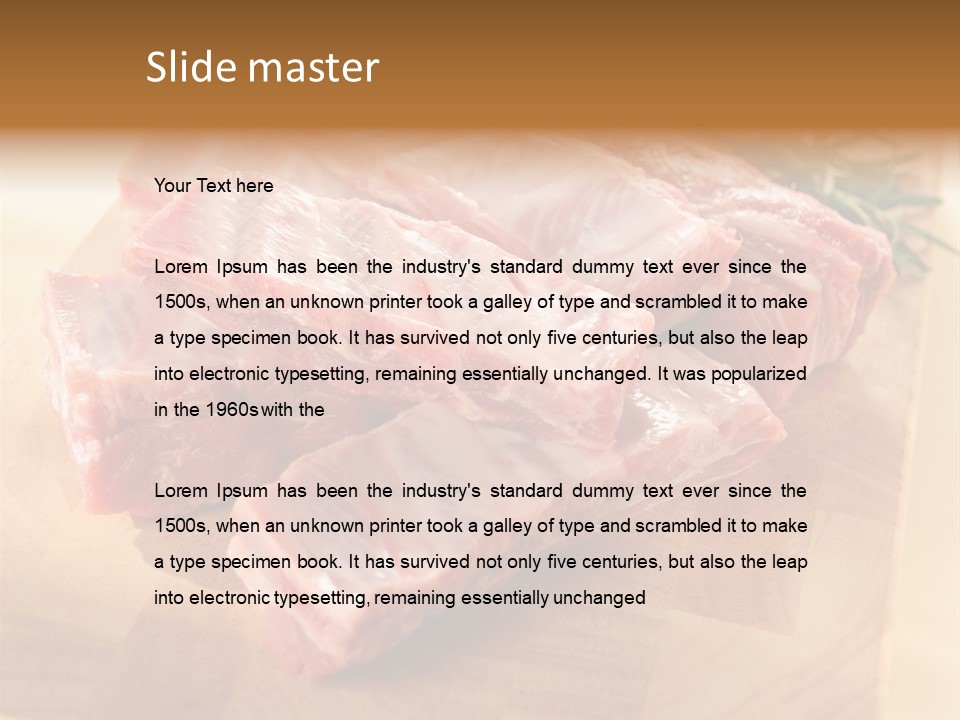 Half Pork Ribs PowerPoint Template