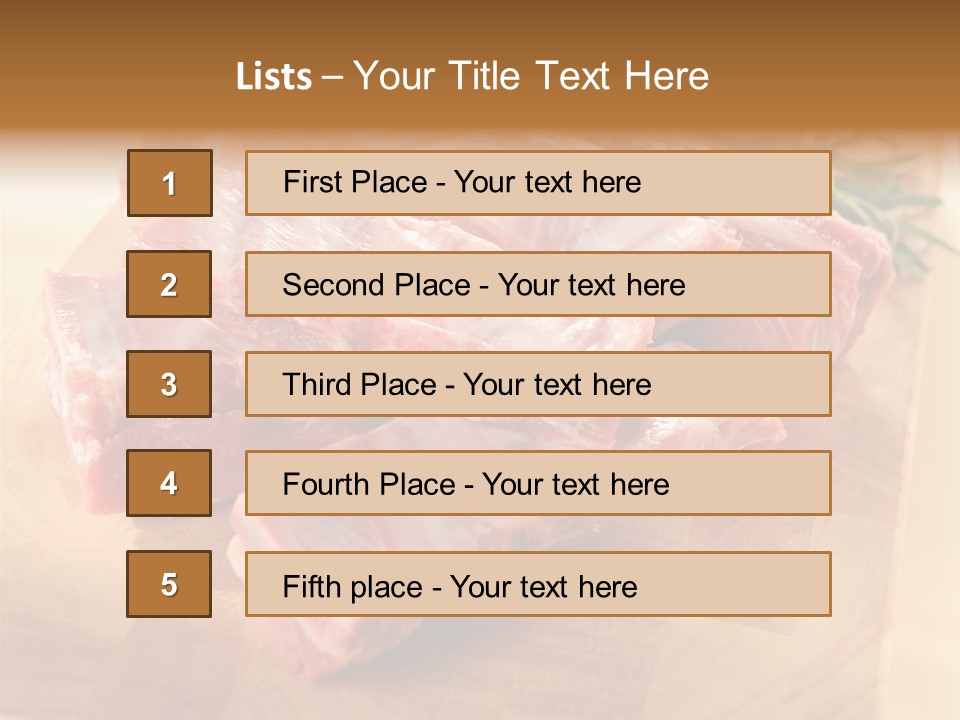 Half Pork Ribs PowerPoint Template