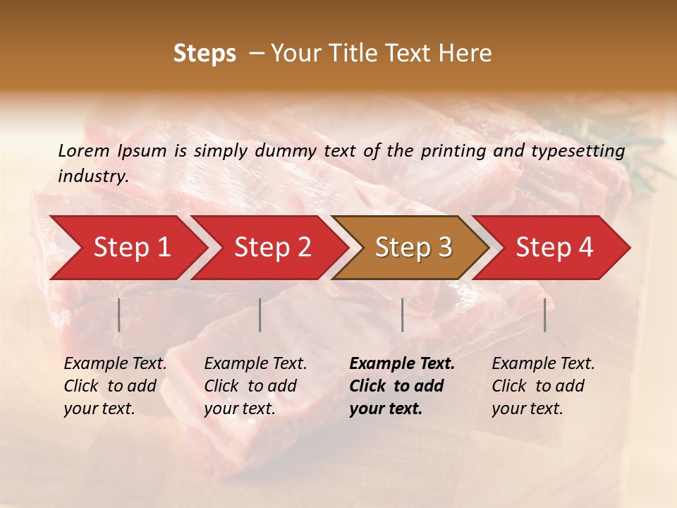 Half Pork Ribs PowerPoint Template