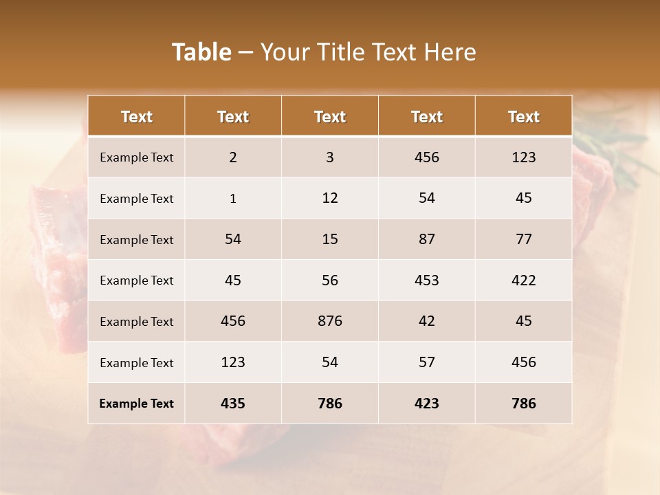 Half Pork Ribs PowerPoint Template