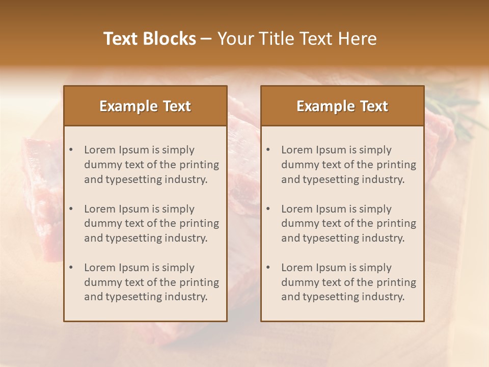 Half Pork Ribs PowerPoint Template