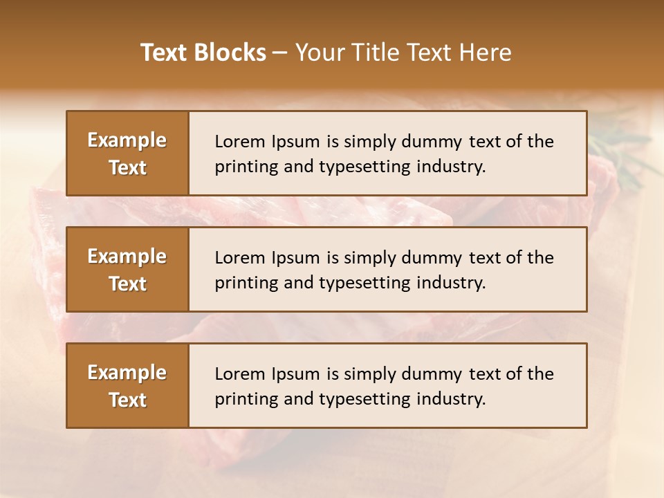 Half Pork Ribs PowerPoint Template