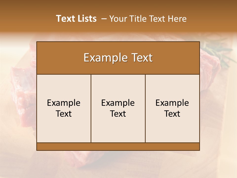 Half Pork Ribs PowerPoint Template