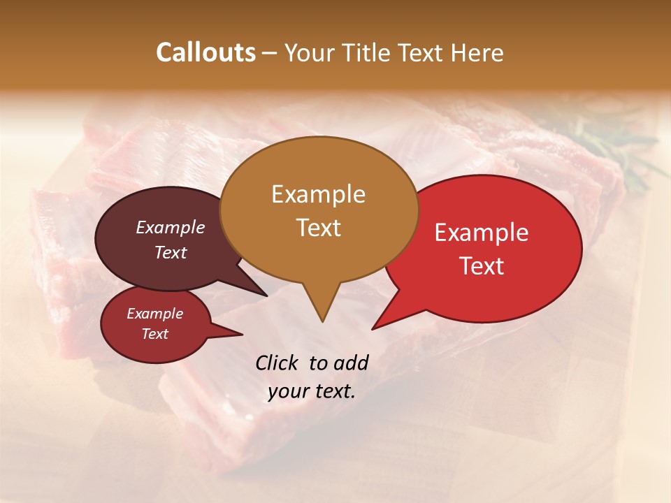 Half Pork Ribs PowerPoint Template