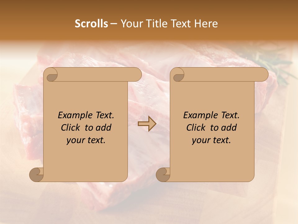 Half Pork Ribs PowerPoint Template