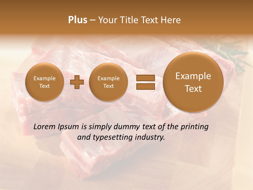 Half Pork Ribs PowerPoint Template