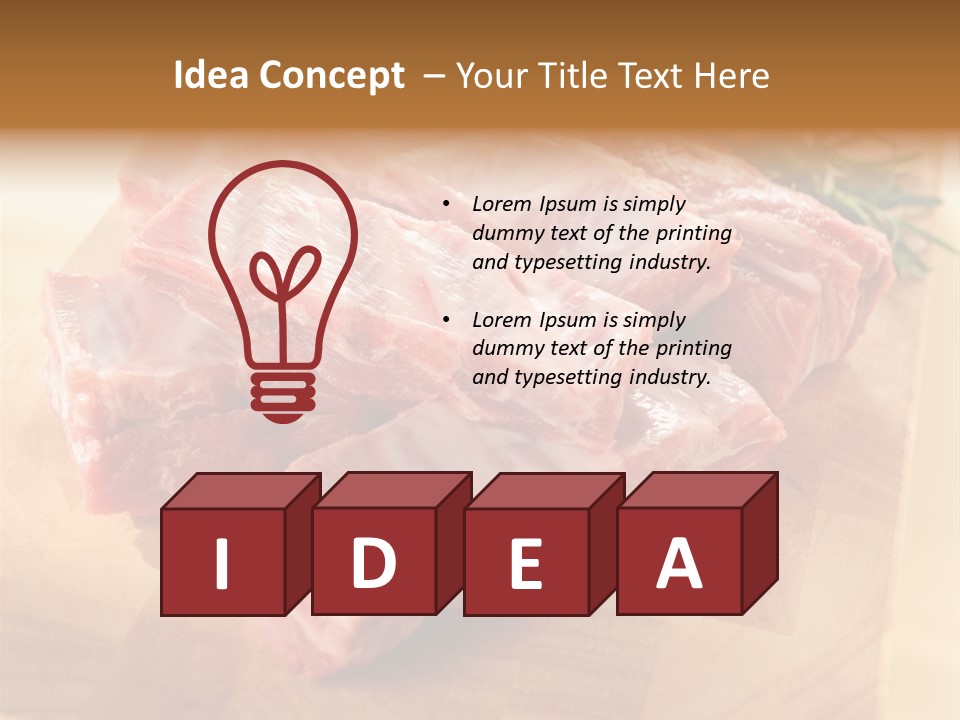 Half Pork Ribs PowerPoint Template