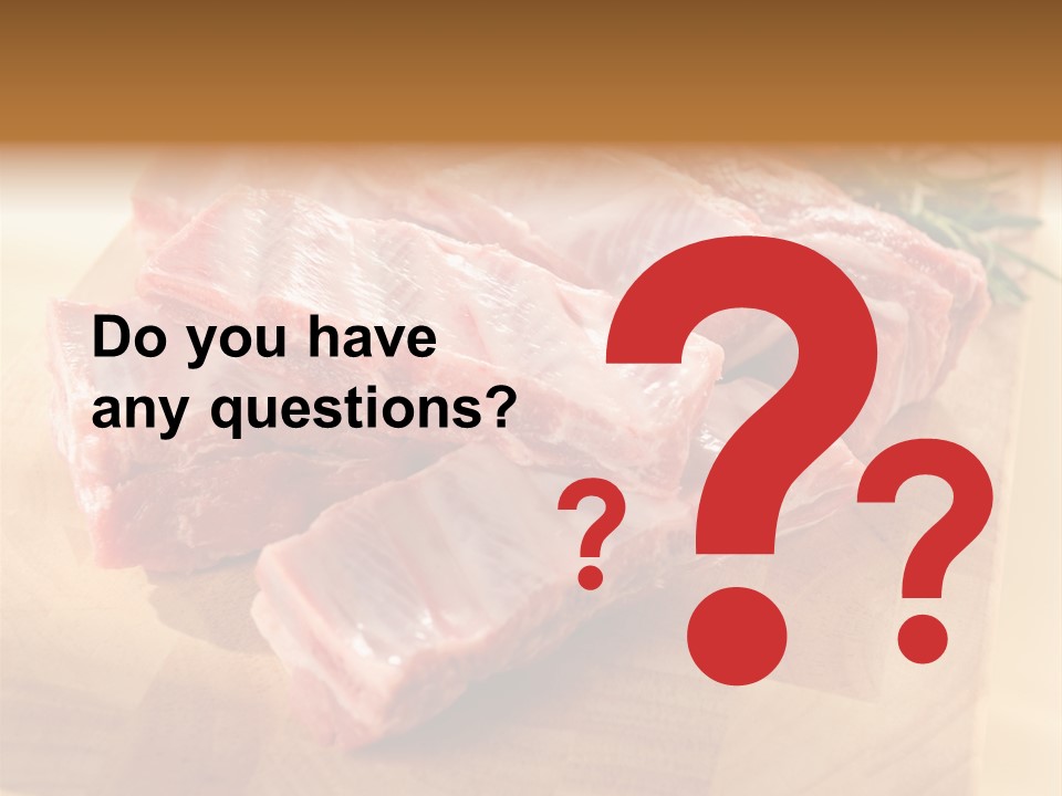 Half Pork Ribs PowerPoint Template