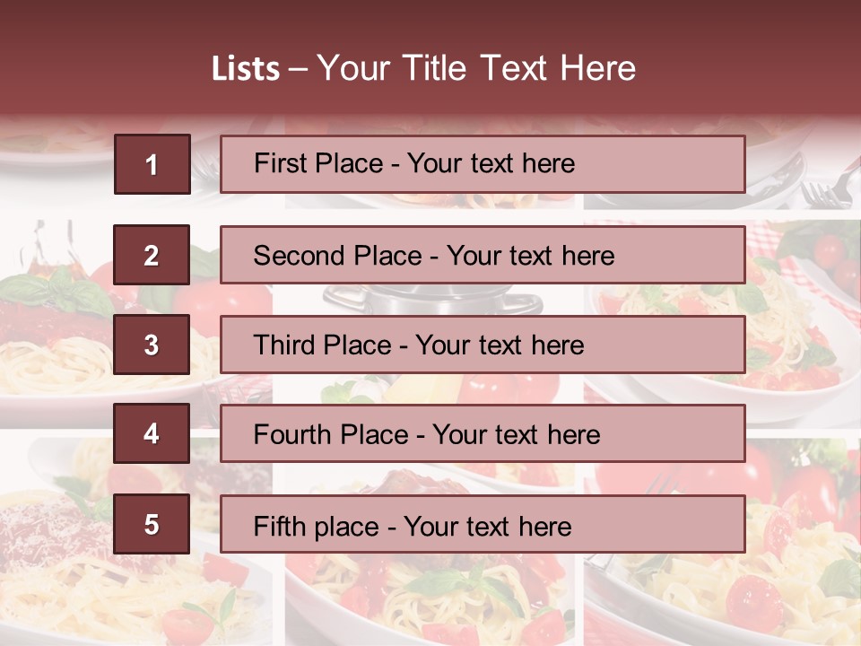 Dish Ingredient Dinner PowerPoint Template