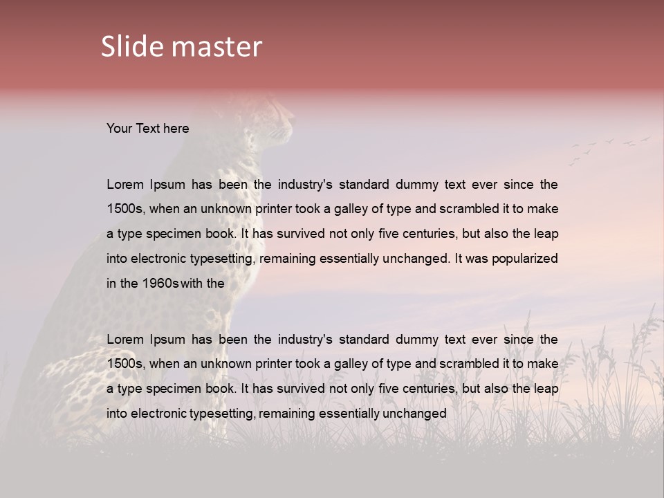 Safari Ears Cheetah PowerPoint Template