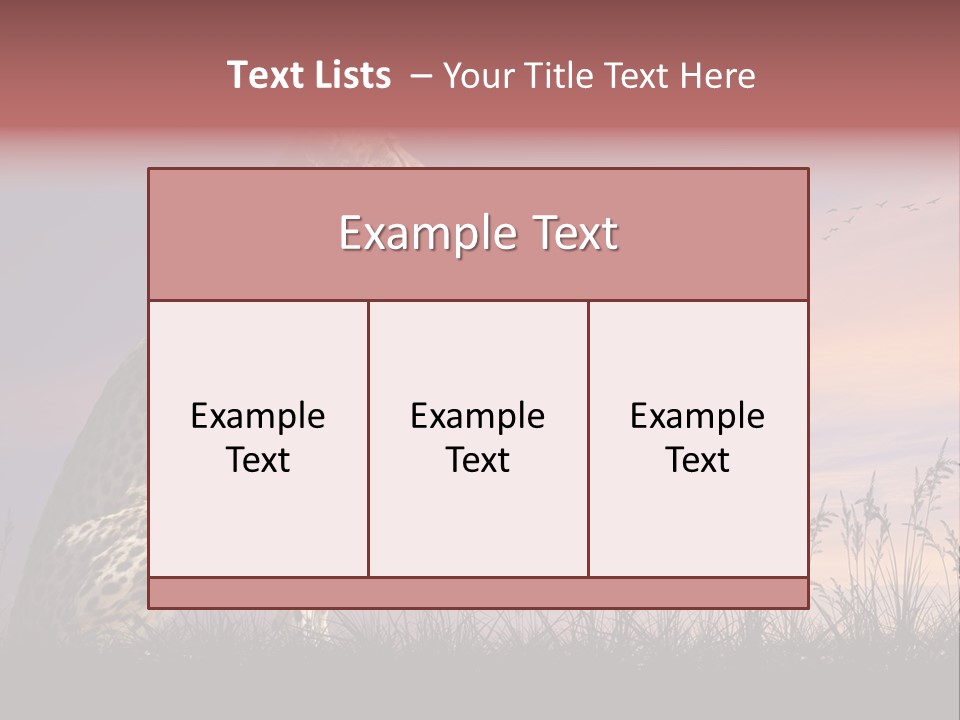 Safari Ears Cheetah PowerPoint Template