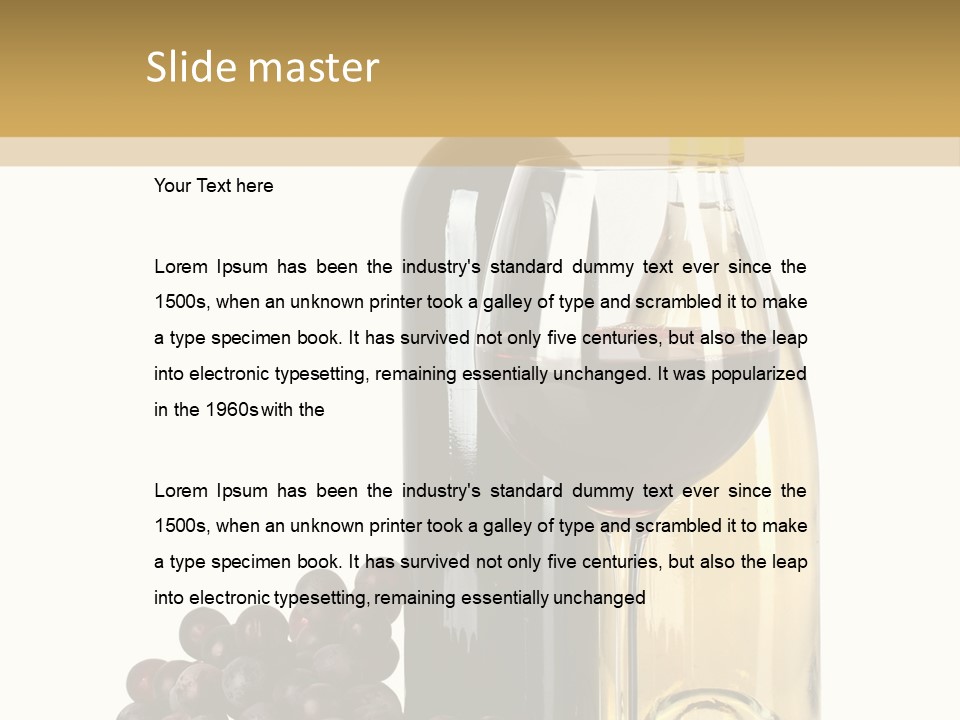 Glass Taste Wineglass PowerPoint Template