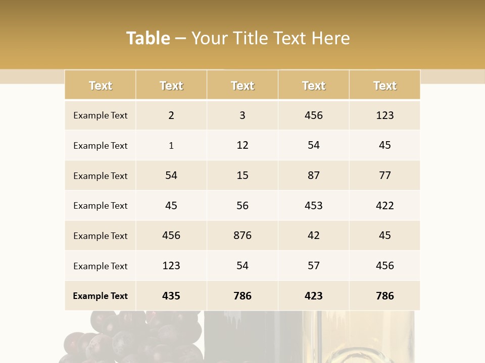 Glass Taste Wineglass PowerPoint Template
