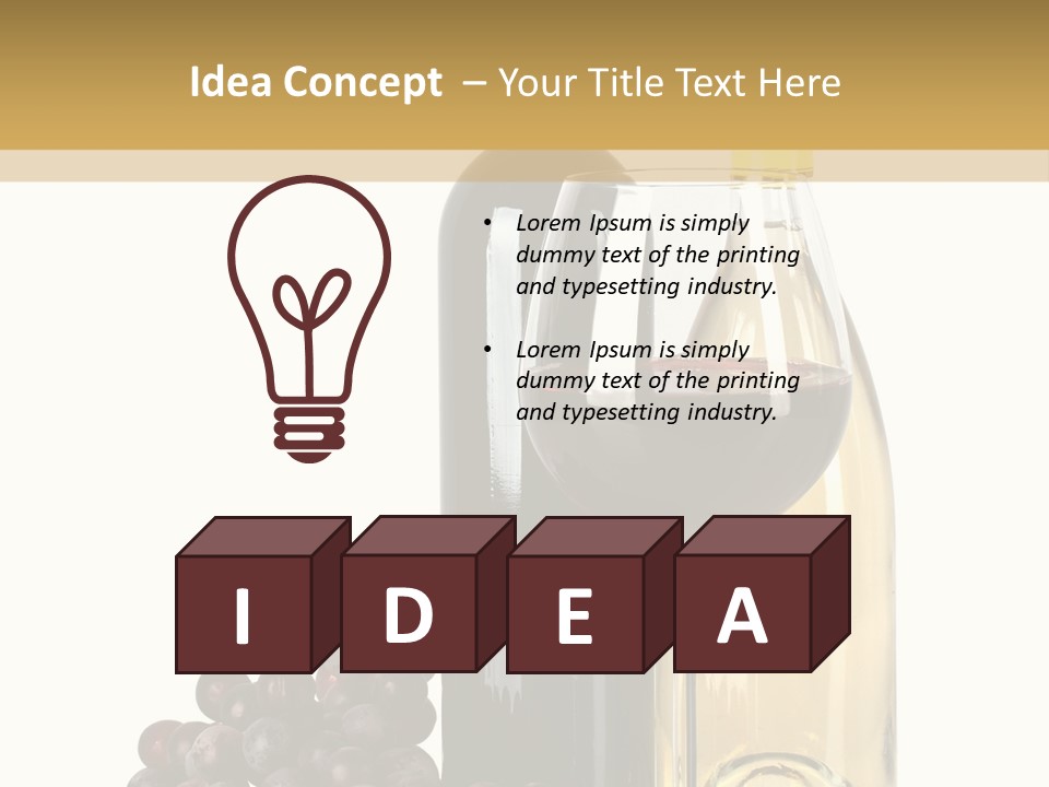 Glass Taste Wineglass PowerPoint Template