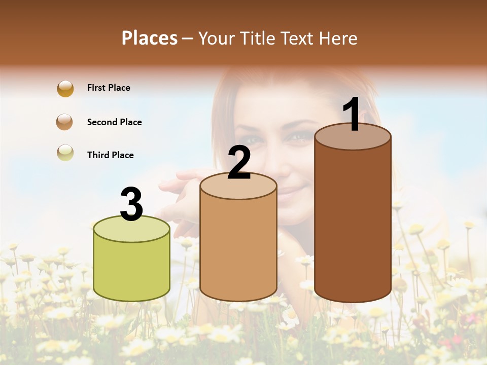 Spring Blue Face PowerPoint Template