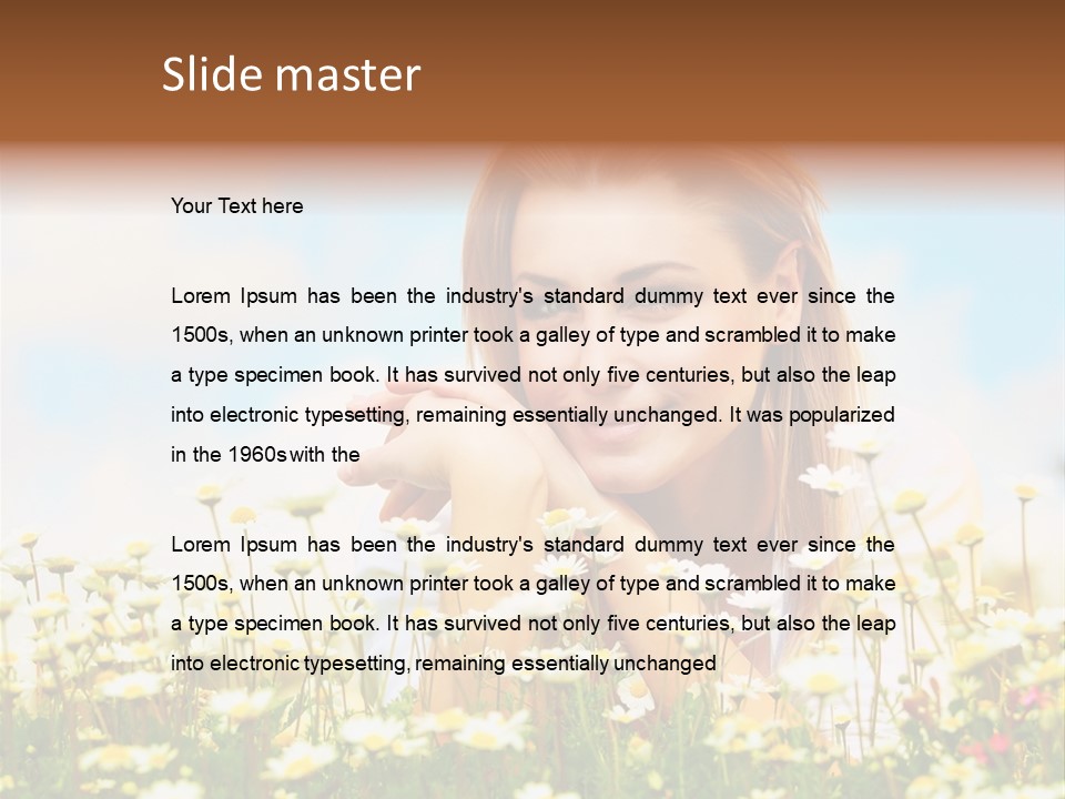 Spring Blue Face PowerPoint Template