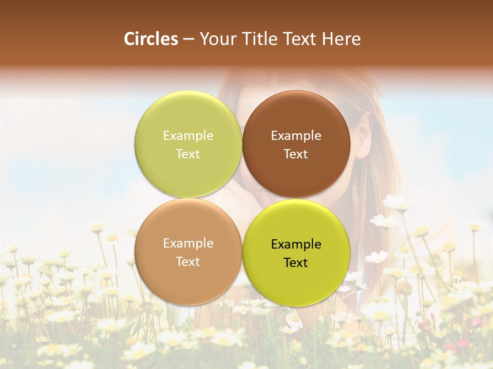 Spring Blue Face PowerPoint Template