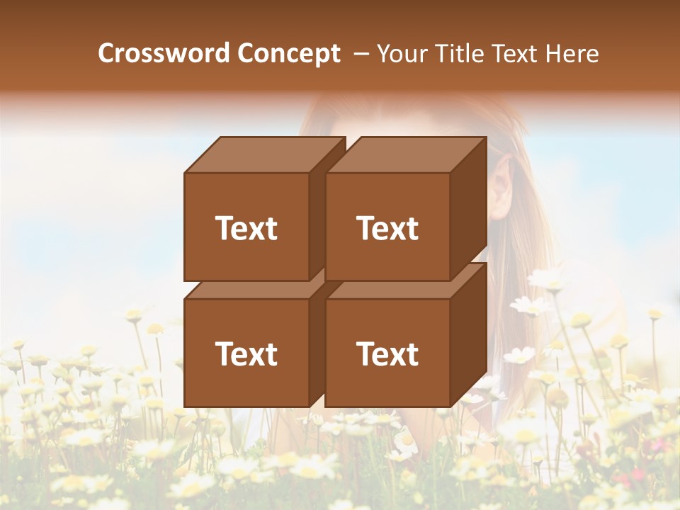 Spring Blue Face PowerPoint Template