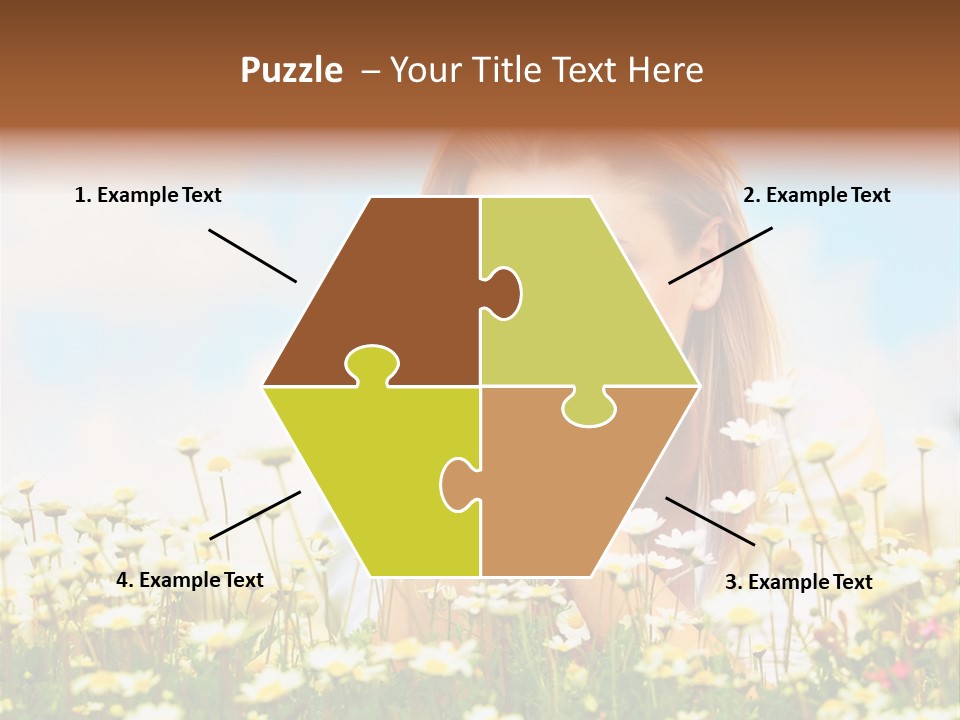 Spring Blue Face PowerPoint Template