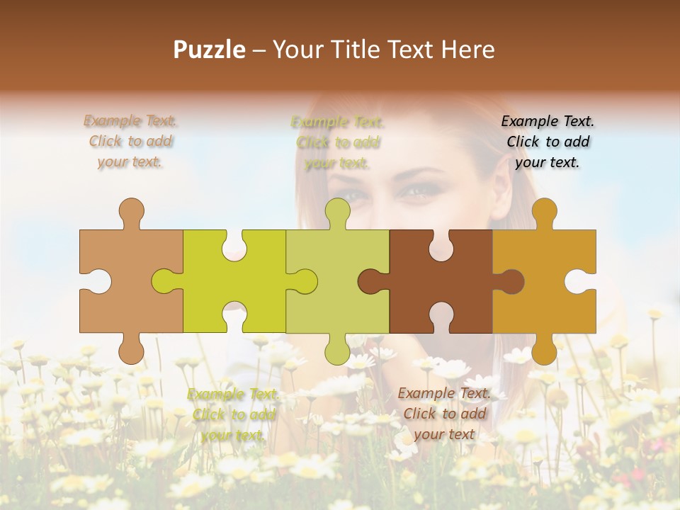 Spring Blue Face PowerPoint Template