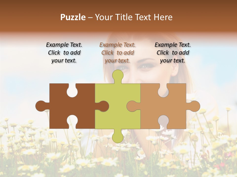 Spring Blue Face PowerPoint Template