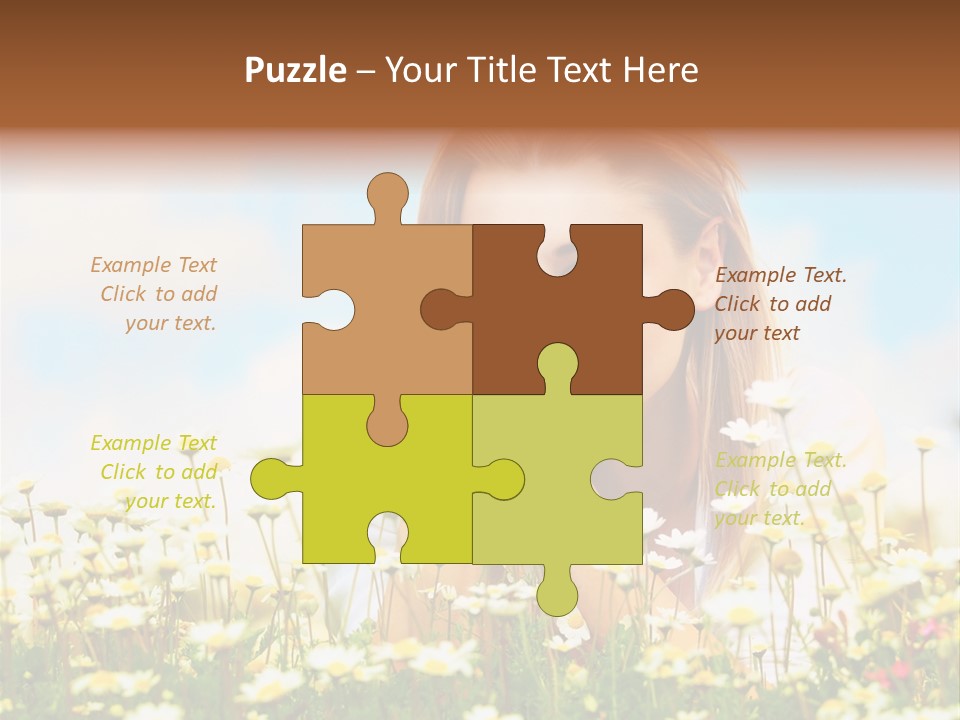 Spring Blue Face PowerPoint Template