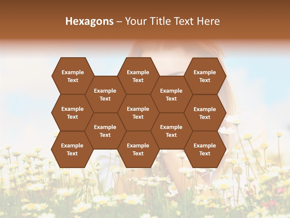 Spring Blue Face PowerPoint Template