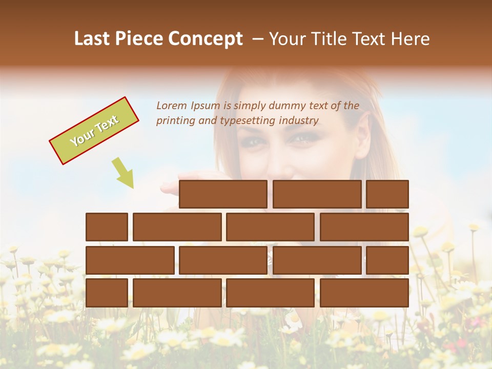 Spring Blue Face PowerPoint Template