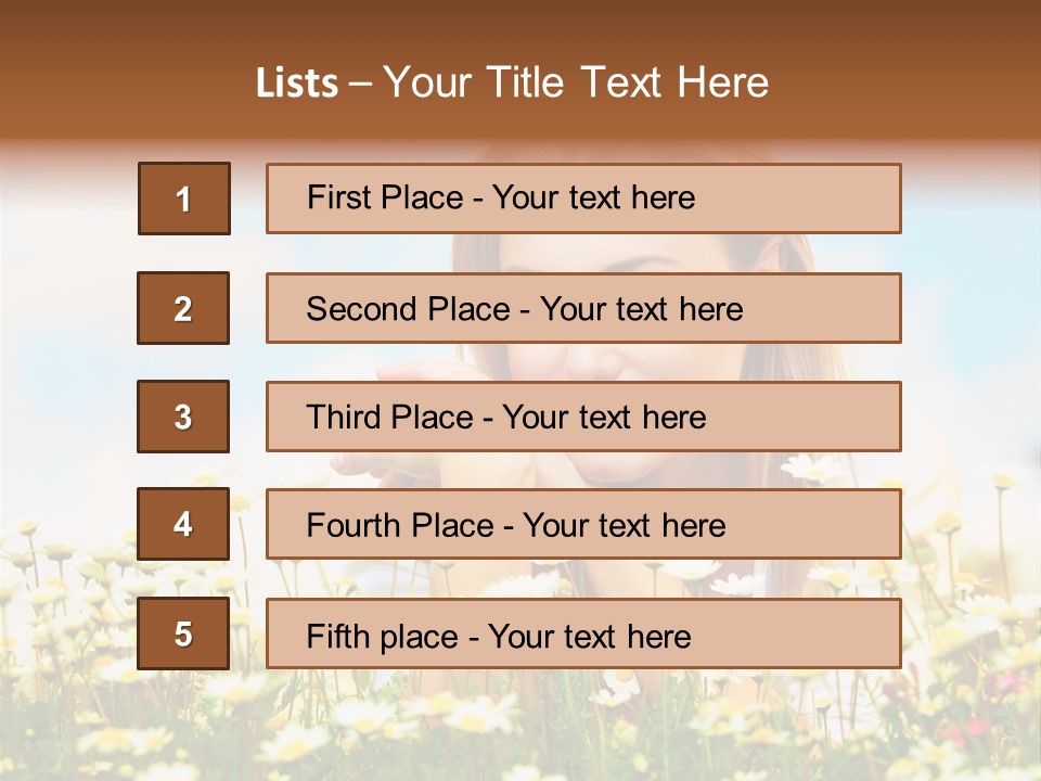 Spring Blue Face PowerPoint Template