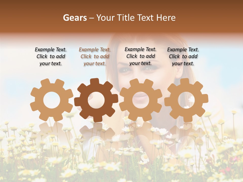 Spring Blue Face PowerPoint Template