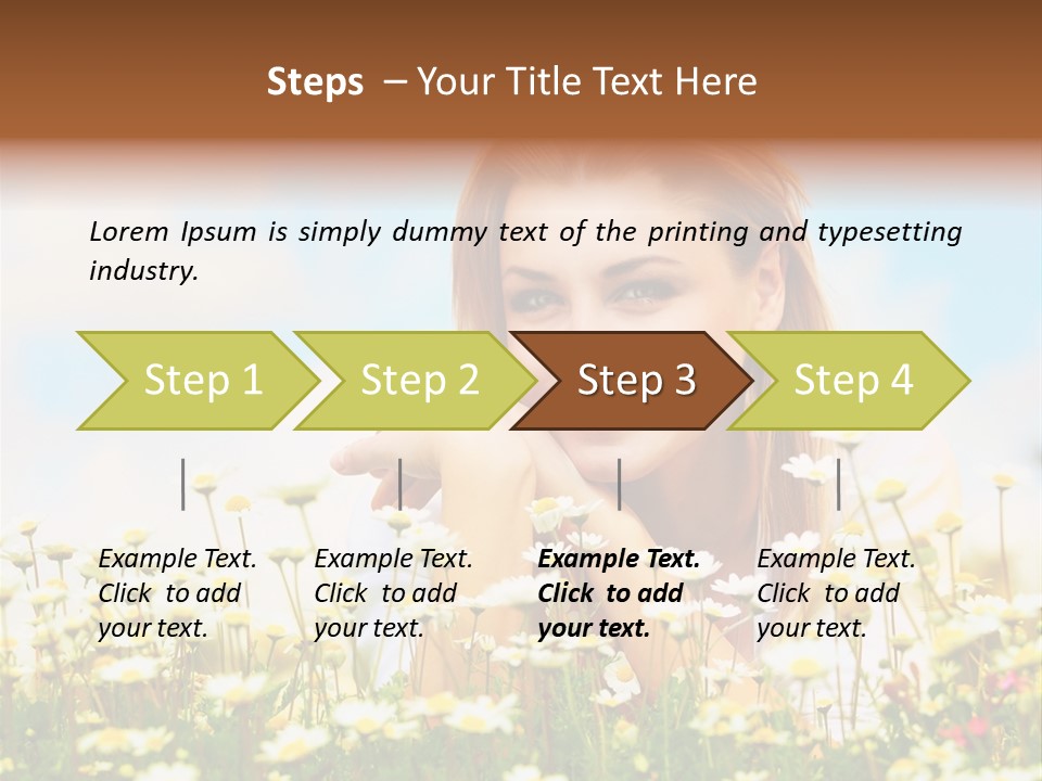 Spring Blue Face PowerPoint Template