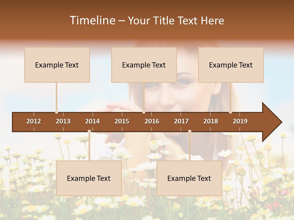 Spring Blue Face PowerPoint Template