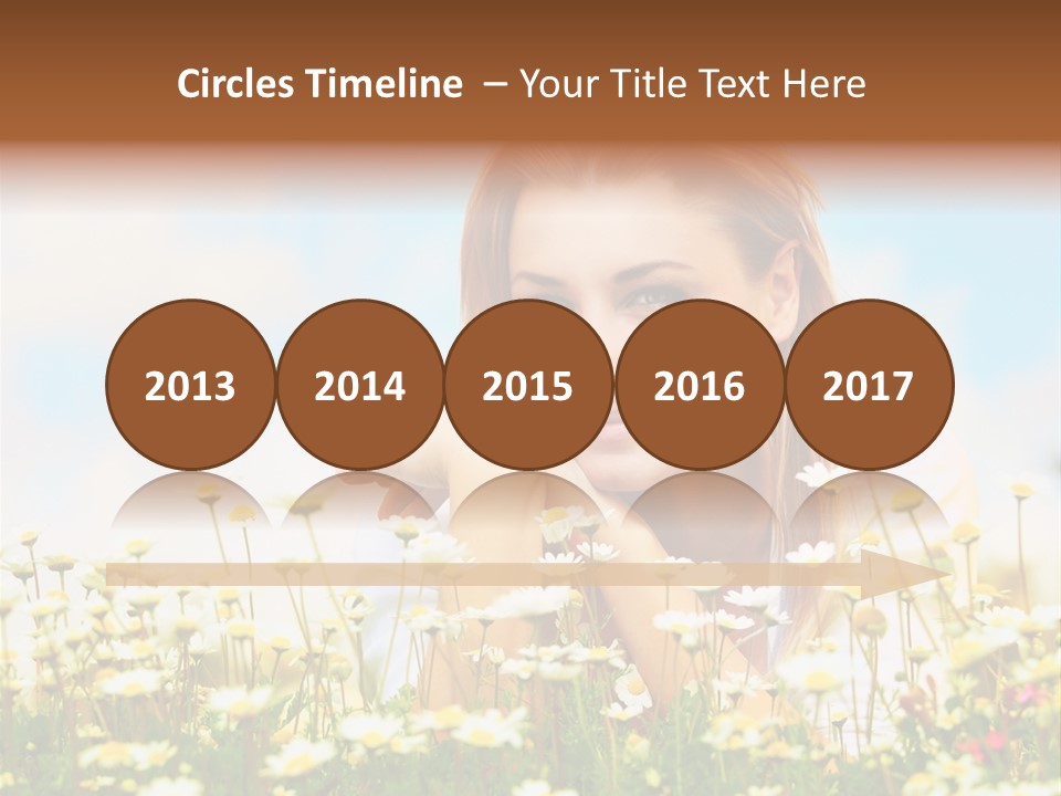 Spring Blue Face PowerPoint Template