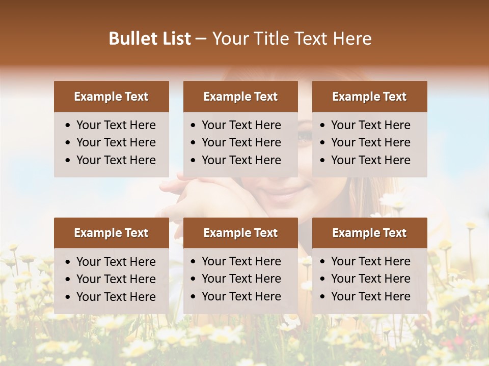 Spring Blue Face PowerPoint Template