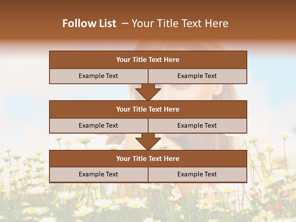 Spring Blue Face PowerPoint Template