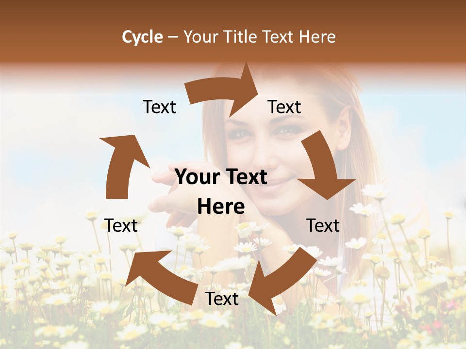 Spring Blue Face PowerPoint Template