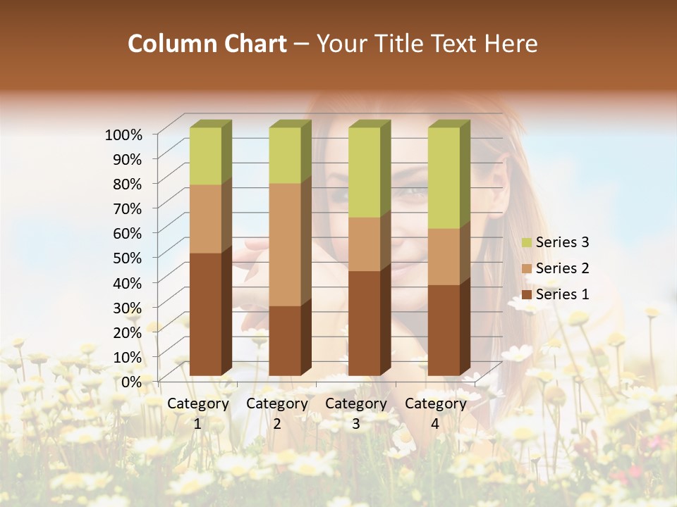 Spring Blue Face PowerPoint Template