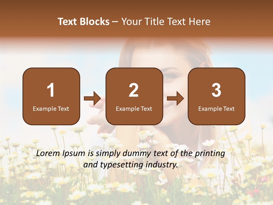 Spring Blue Face PowerPoint Template