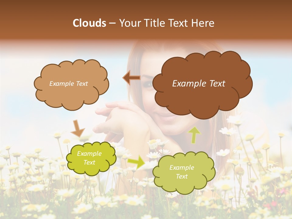 Spring Blue Face PowerPoint Template