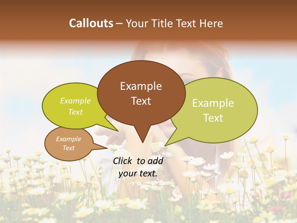 Spring Blue Face PowerPoint Template