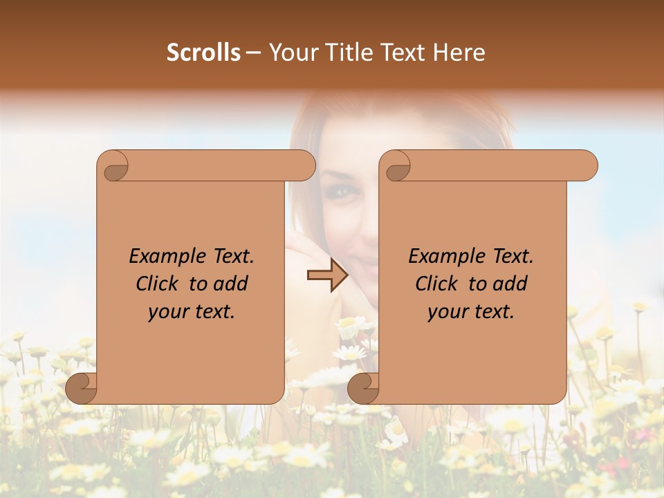 Spring Blue Face PowerPoint Template