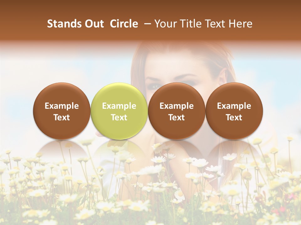 Spring Blue Face PowerPoint Template